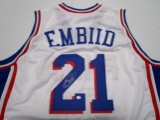 Joel Embiid of the Philadelphia 76ers signed autographed basketball jersey PAAS COA 401