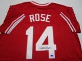 Pete Rose of the Cincinnati Reds signed autographed baseball jersey Legends COA 475