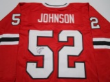 Reese Johnson of the Chicago Blackhawks signed autographed hockey jersey PAAS COA 343