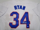 Nolan Ryan of the Texas Rangers signed autographed baseball jersey Legends COA 474