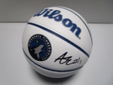 Anthony Edwards of the Minnesota Timberwolves signed autographed mini basketball PAAS COA 986