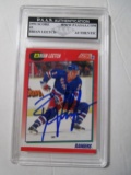 Brian Leetch of the NY Rangers signed autographed slabbed sports / collectors card PAAS Holo 487