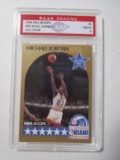 Michael Jordan Bulls 1990 NBA Hoops All Star #5 graded PAAS Mint 9