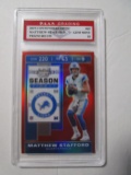 Matthew Stafford Lions 2019 Contenders Optic Prizm 005/199 #65 graded PAAS Gem Mint 10