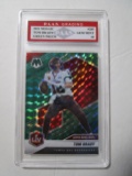 Tom Brady Buccaneers 2021 Mosaic Green Prizm #285 graded PAAS Gem Mint 10
