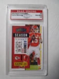 Patrick Mahomes II Chiefs 2020 Panini Contenders #2 graded PAAS Gem Mint 9.5
