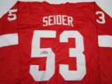 Moritz Seider of the Detroit Red Wings signed autographed hockey jersey PAAS COA 948