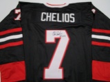 Chris Chelios of the Chicago Blackhawks signed autographed hockey jersey PAAS COA 142