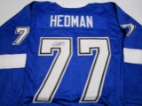 Victor Hedman of the Tampa Bay Lightning signed autographed hockey jersey PAAS COA 526