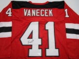 Vitek Vanecek of the New Jersey Devils signed autographed hockey jersey PAAS COA 113