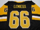 Mario Lemieux of the Pittsburgh Penguins signed autographed hockey jersey PAAS COA 530