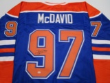 Connor McDavid of the Edmonton Oilers signed autographed hockey jersey PAAS COA 645