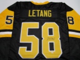 Kris Letang of the Pittsburgh Penguins signed autographed hockey jersey PAAS COA 697