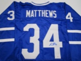 Auston Matthews of the Toronto Maple Leafs signed autographed hockey jersey PAAS COA 545