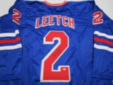 Brian Leetch of the NY Rangers signed autographed hockey jersey PAAS COA 933