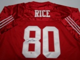 Jerry Rice of the San Francisco 49ers signed autographed football jersey PAAS COA 614