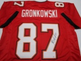 Rob Gronkowski of the Tampa Bay Buccaneers signed autographed football jersey PAAS COA 200