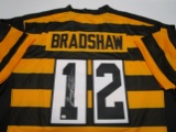 Terry Bradshaw of the Pittsburgh Steelers signed autographed football jersey PAAS COA 341