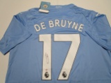 Kevin De Bruyne of Manchester City signed autographed soccer jersey PAAS COA 567