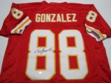 Tony Gonzalez of the KC Chiefs signed autographed football jersey PAAS COA 187