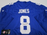 Daniel Jones of the NY Giants signed autographed football jersey PAAS COA 004
