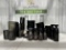 Black Ceramic Sake Cups, Bottles & Dishes