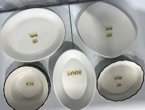 Assorted Porcelain Serving Platters
