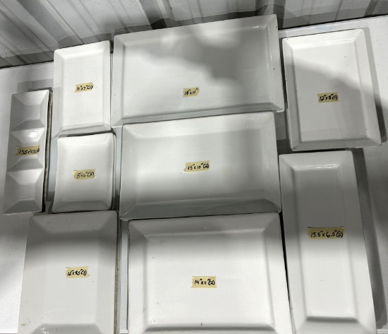 Assorted Rectangular Porcelain Platters