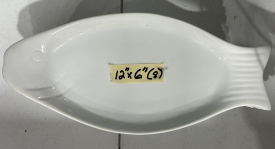 Porcelain Fish Platter 12" x 6"