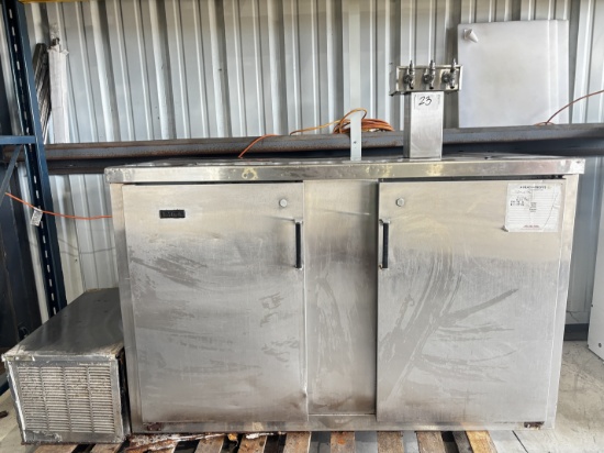 Perlik S.S. Two Door Beer Keg Cooler 3 Taps