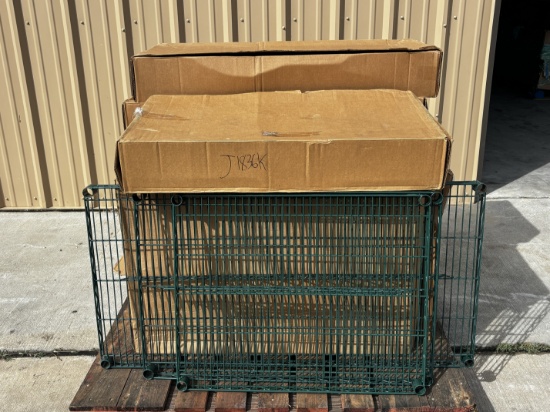 Pallet of Assorted Olympic Epoxy Coated Shelving / Metro Rack Shelving