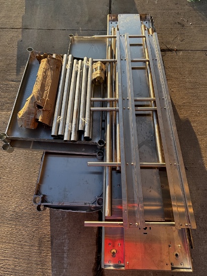 Pallet of Assorted S.S. Shelving w. Legs & Poles