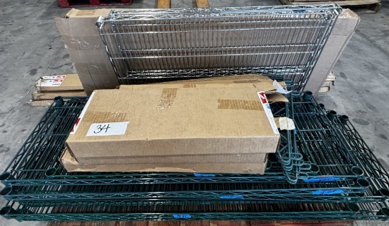 Pallet of Assorted Metro Rack Epoxy Coated Shelving