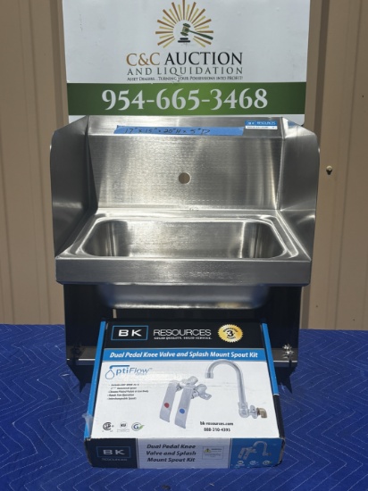 BK Resources S.S Hand Sink w/ Pedal Valve