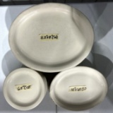 Assorted Sized Cream Plates