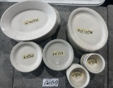 Porcelain Plate, Soup Cup, Oval Platter
