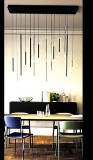 Brand New Boxed 14 Drop Rectangular Chandelier, Black in Color