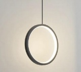 Brand New Boxed Circle Mini Pendant Light 30 CM, Black in Color