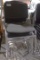 Chrome Cushioned Stackable Armless Office Chairs