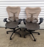 Pair of Herman Miller Office Business Chairs Secretary Paid $1500