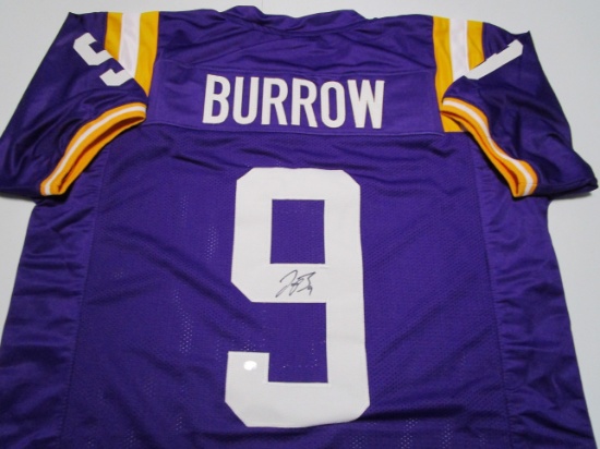 Joe Burrow of the LSU Tigers signed autographed football jersey PAAS COA 052