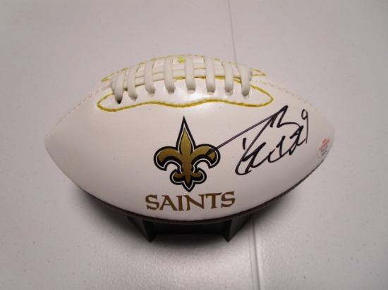 Drew Brees of the New Orleans Saints signed autographed mini logo football PAAS COA 474