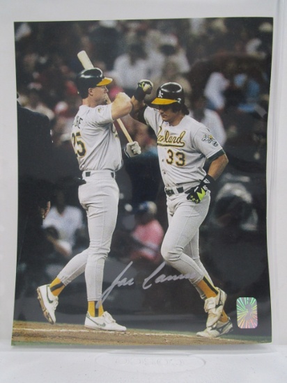 Jose Canseco of the Oakland A's signed autographed 8x10 photo Player Holo Sticker