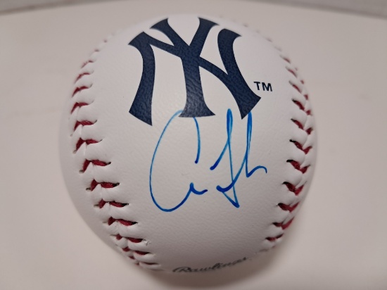Aaron Judge of the NY Yankees signed autographed logo baseball TAA COA 094