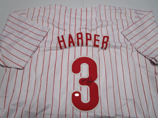 Bryce Harper of the Philadelphia Phillies signed autographed baseball jersey PAAS COA 525