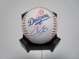 Shohei Ohtani of the LA Dodgers signed autographed logo baseball TAA COA 829