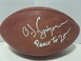 OJ Simpson of the Bills / 49ers signed autographed official game football w/inscript PAAS LOA 555