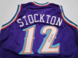 John Stockton of the Utah Jazz signed autographed basketball jersey PAAS COA 574