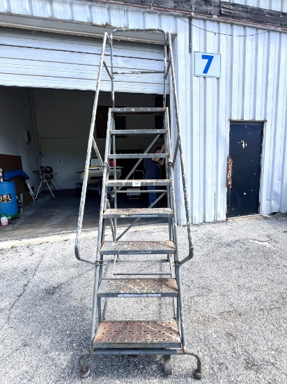 Rolling 8 FT Warehouse Ladder