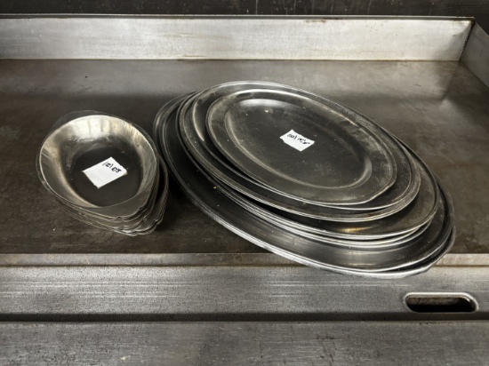 (22) Oval  S.S. Serving Platters